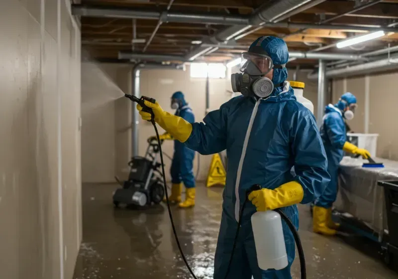 Basement Sanitization and Antimicrobial Treatment process in Sheridan County, WY