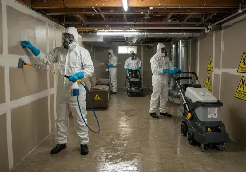 Basement Moisture Removal and Structural Drying process in Sheridan County, WY